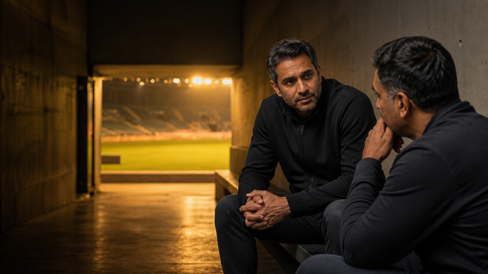 Two men in a focused coaching conversation